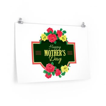 Wall Art Posters Prints - Happy Mothers Day Red Yellow Roses Flowers