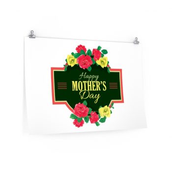 Wall Art Posters Prints - Happy Mothers Day Red Yellow Roses Flowers