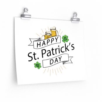 Wall Art Posters Prints - Happy St Patrick's Day Shamrock Beer