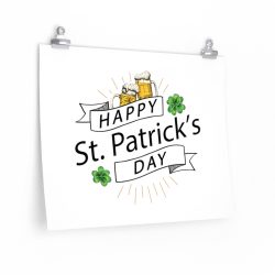 Wall Art Posters Prints - Happy St Patrick's Day Shamrock Beer