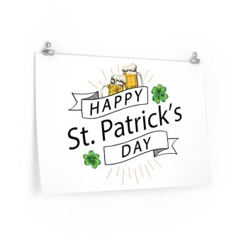 Wall Art Posters Prints - Happy St Patrick's Day Shamrock Beer