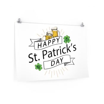 Wall Art Posters Prints - Happy St Patrick's Day Shamrock Beer