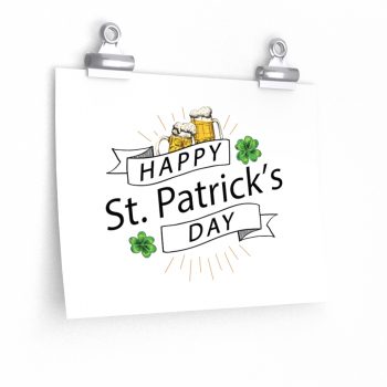 Wall Art Posters Prints - Happy St Patrick's Day Shamrock Beer