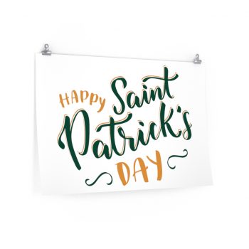 Wall Art Posters Prints - Happy St Patricks Day Orange Green