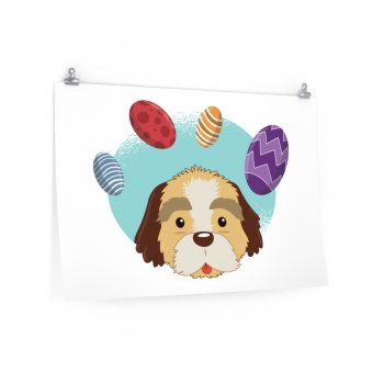 Wall Art Posters Prints - Havaneser Havanese Dog Easter Eggs