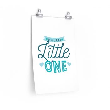 Wall Art Posters Prints - Hello Little One - Blue Baby Boy