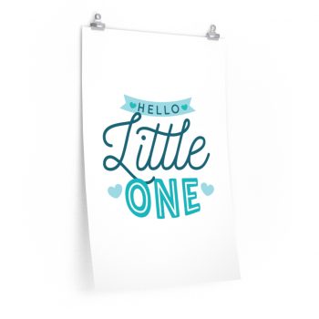 Wall Art Posters Prints - Hello Little One - Blue Baby Boy