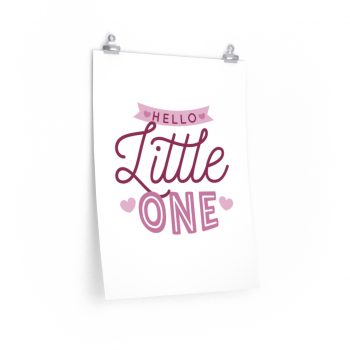 Wall Art Posters Prints - Hello Little One - Pink Baby Girl