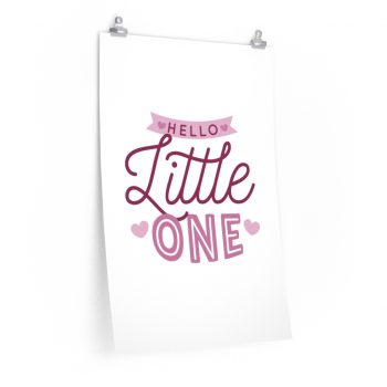 Wall Art Posters Prints - Hello Little One - Pink Baby Girl