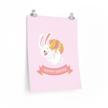 Wall Art Posters Prints - Hoppy Easter Bunny Egg Happy Easter