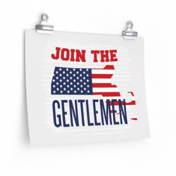 Wall Art Posters Prints - Join The Gentlemen American Flag