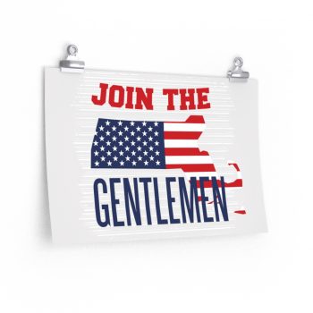 Wall Art Posters Prints - Join The Gentlemen American Flag