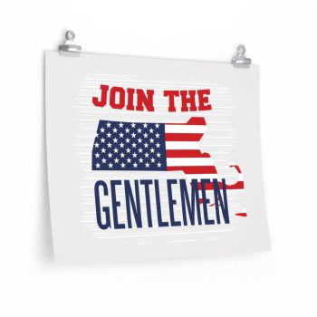 Wall Art Posters Prints - Join The Gentlemen American Flag