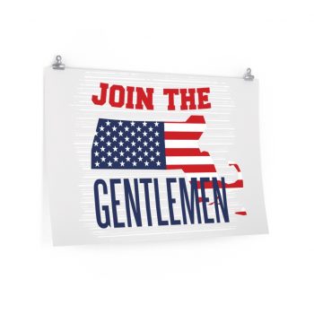 Wall Art Posters Prints - Join The Gentlemen American Flag