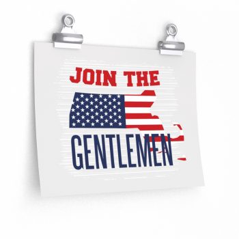 Wall Art Posters Prints - Join The Gentlemen American Flag