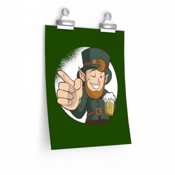 Wall Art Posters Prints - Leprechaun Wink Winking Beer St Patricks