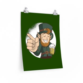 Wall Art Posters Prints - Leprechaun Wink Winking Beer St Patricks