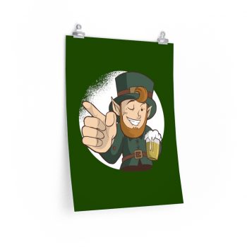 Wall Art Posters Prints - Leprechaun Wink Winking Beer St Patricks