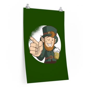 Wall Art Posters Prints - Leprechaun Wink Winking Beer St Patricks