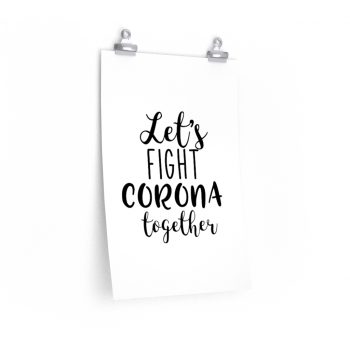 Wall Art Posters Prints - Let's Fight Coronavirus Together