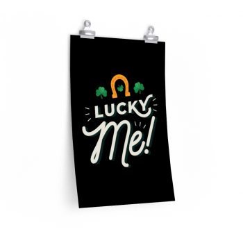 Wall Art Posters Prints - Lucky Me Clover Shamrock Horseshoe St Patricks Day