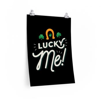 Wall Art Posters Prints - Lucky Me Clover Shamrock Horseshoe St Patricks Day