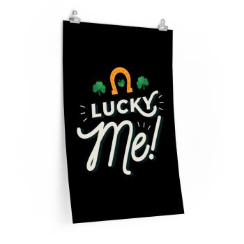 Wall Art Posters Prints - Lucky Me Clover Shamrock Horseshoe St Patricks Day