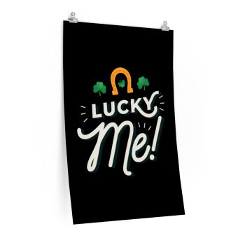 Wall Art Posters Prints - Lucky Me Clover Shamrock Horseshoe St Patricks Day