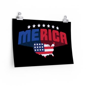 Wall Art Posters Prints - Merica USA American Flag