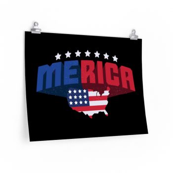 Wall Art Posters Prints - Merica USA American Flag