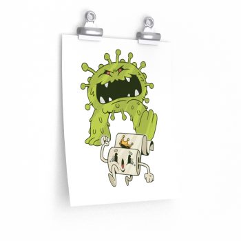 Wall Art Posters Prints - Monster Coronavirus Toilet Paper