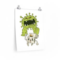 Wall Art Posters Prints - Monster Coronavirus Toilet Paper