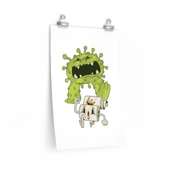 Wall Art Posters Prints - Monster Coronavirus Toilet Paper