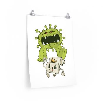 Wall Art Posters Prints - Monster Coronavirus Toilet Paper