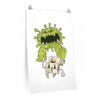 Wall Art Posters Prints - Monster Coronavirus Toilet Paper