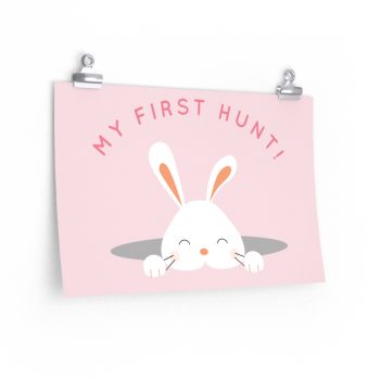 Wall Art Posters Prints - My First Easter Egg Hunt Easter Bunny