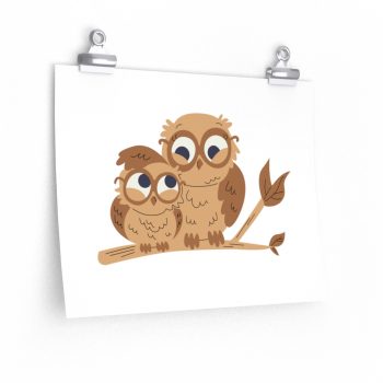 Wall Art Posters Prints - Owl Mom and Baby