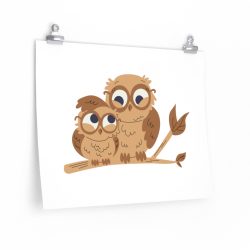 Wall Art Posters Prints - Owl Mom and Baby