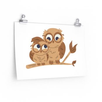 Wall Art Posters Prints - Owl Mom and Baby