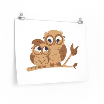 Wall Art Posters Prints - Owl Mom and Baby