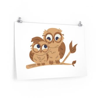 Wall Art Posters Prints - Owl Mom and Baby