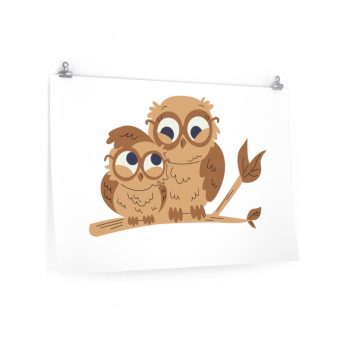 Wall Art Posters Prints - Owl Mom and Baby