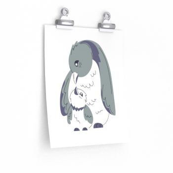 Wall Art Posters Prints - Penguin Mom and Baby