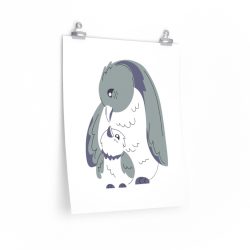 Wall Art Posters Prints - Penguin Mom and Baby