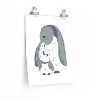 Wall Art Posters Prints - Penguin Mom and Baby