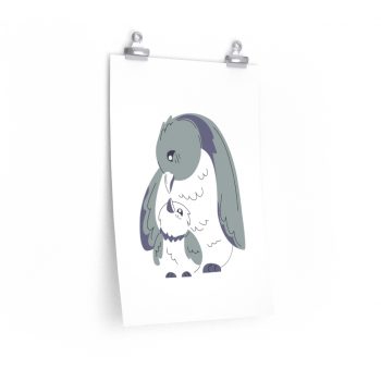 Wall Art Posters Prints - Penguin Mom and Baby