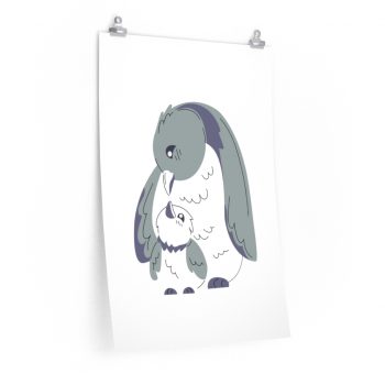 Wall Art Posters Prints - Penguin Mom and Baby