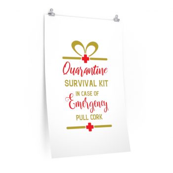 Wall Art Posters Prints - Quarantine Survival Kit In Case of Emergency Pull Cork