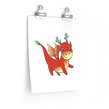 Wall Art Posters Prints - Red Baby Dragon