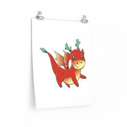 Wall Art Posters Prints - Red Baby Dragon